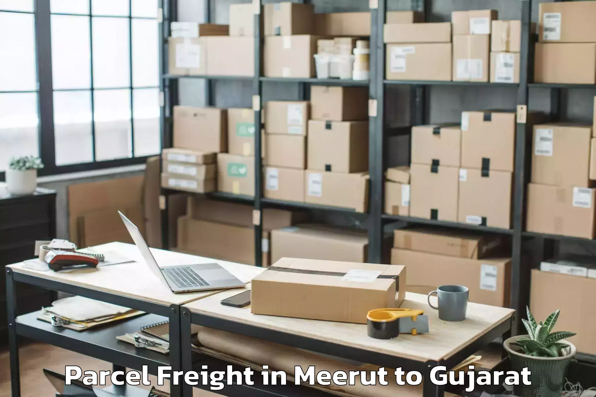 Comprehensive Meerut to Vanthali Parcel Freight